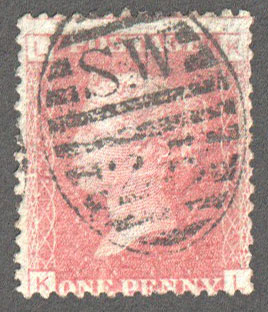 Great Britain Scott 33 Used Plate 122 - KL - Click Image to Close